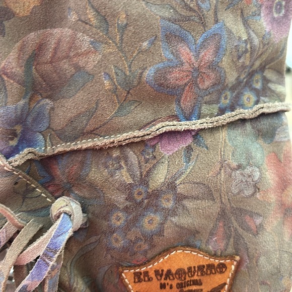 El Vaquero Italy Indio Mocc Boot NWT Freedom Flower - Picture 12 of 17